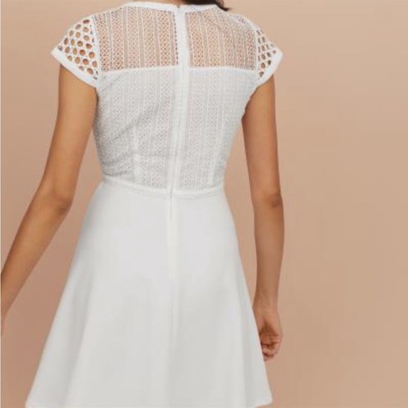 H&M White Dress with Lace Insets - Picture 3 of 14